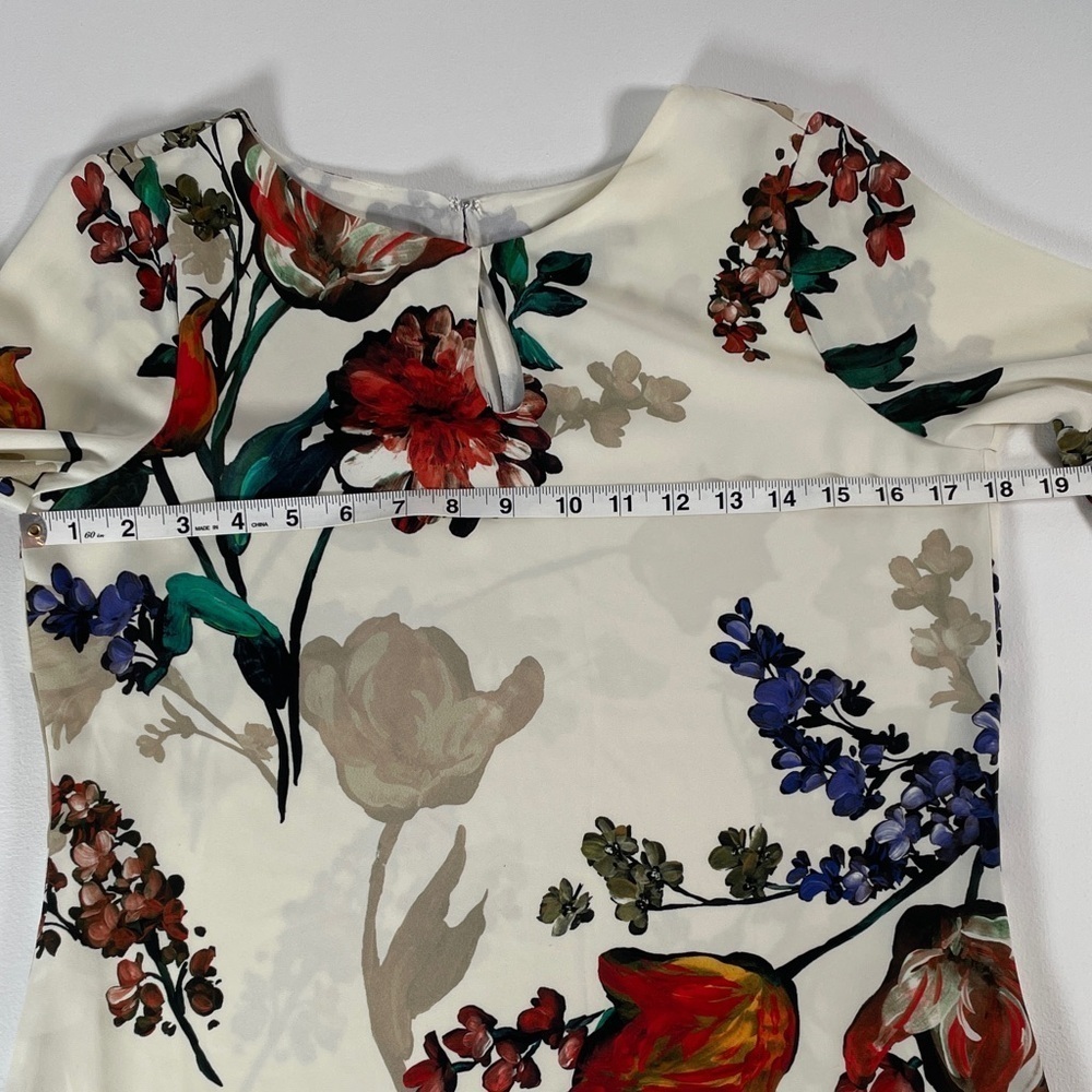 Express Multicolor Floral Blouse - Long Bell Sleeve Women’s Top XS - Picture 9 of 11